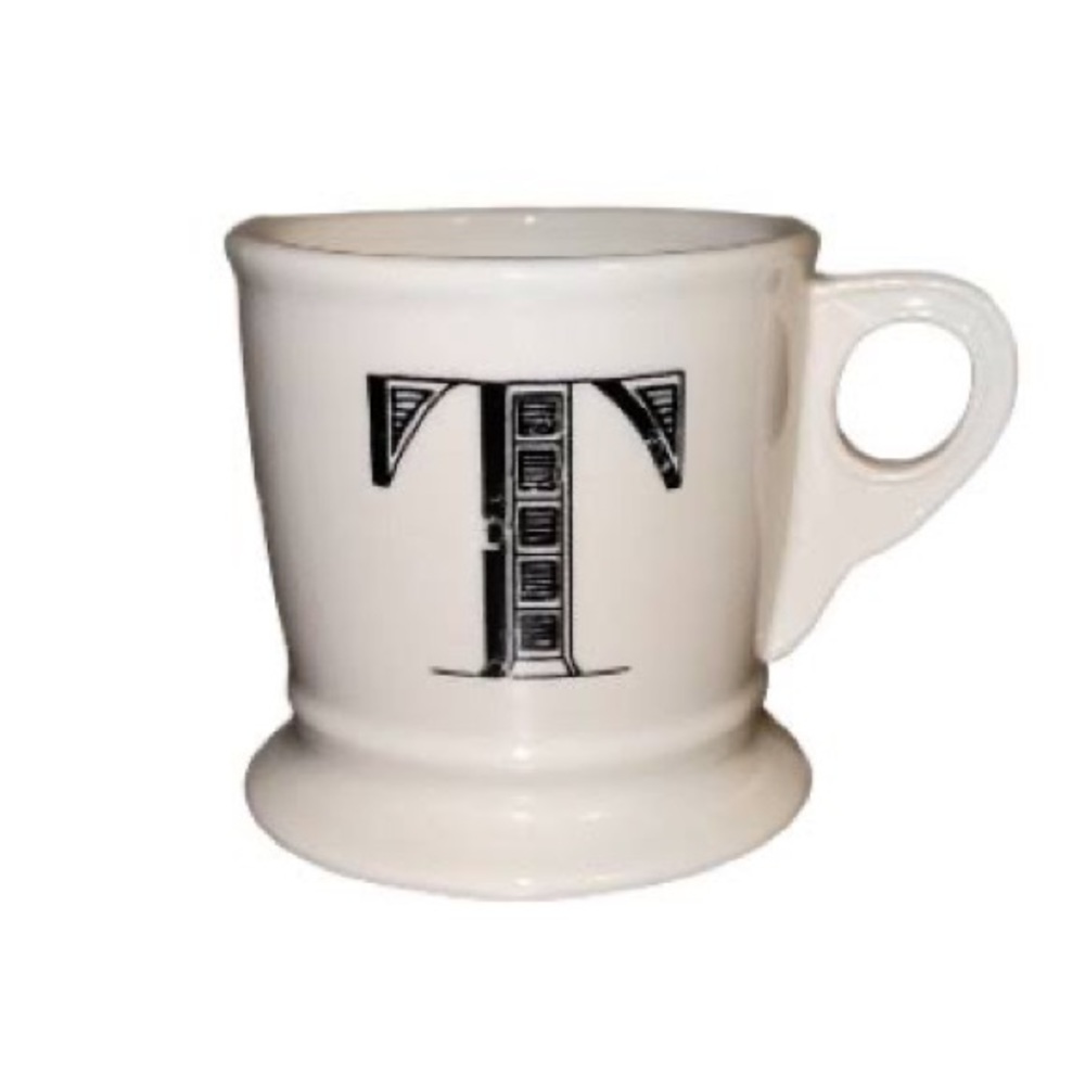 Holiday favourite Anthropologie Classic Initial Mug letter “T”